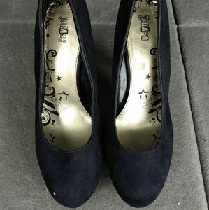 Black platform heels